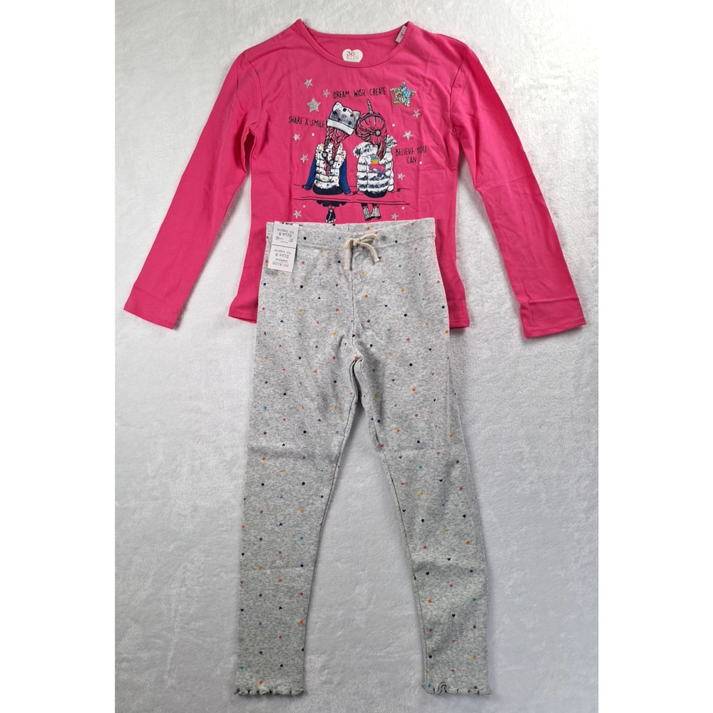 365 Kids from Garanimals Girls Graphic Tee Size 8 Plus Pajamas Pants Two Friends